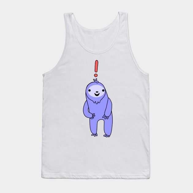 Exclamation Point Sloth Tank Top by SubtleSplit